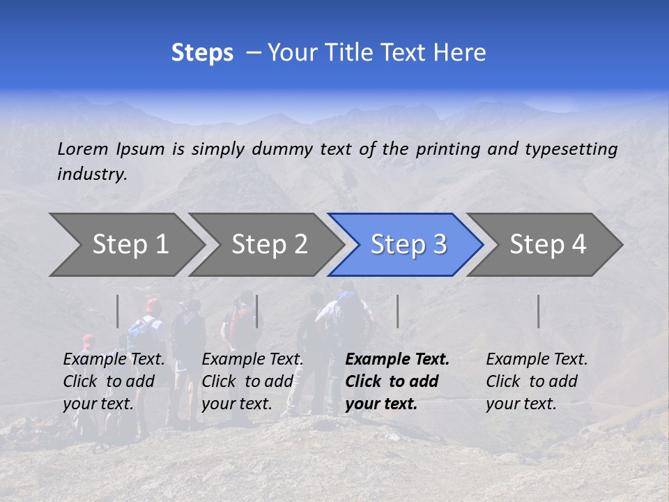 Hiking Amazing Background Landscape PowerPoint Template