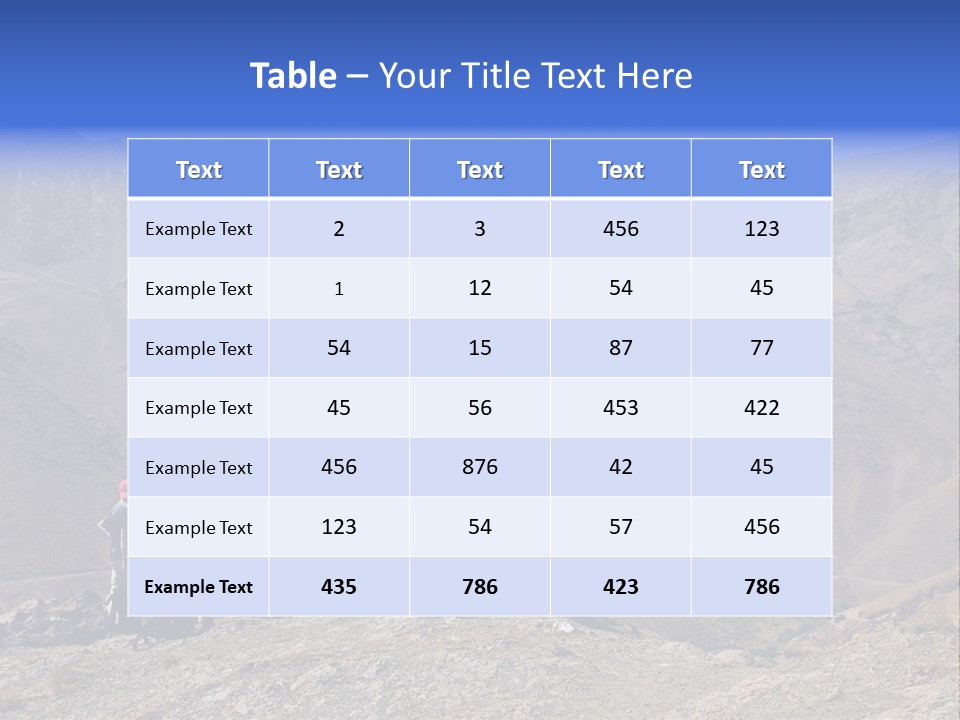 Hiking Amazing Background Landscape PowerPoint Template