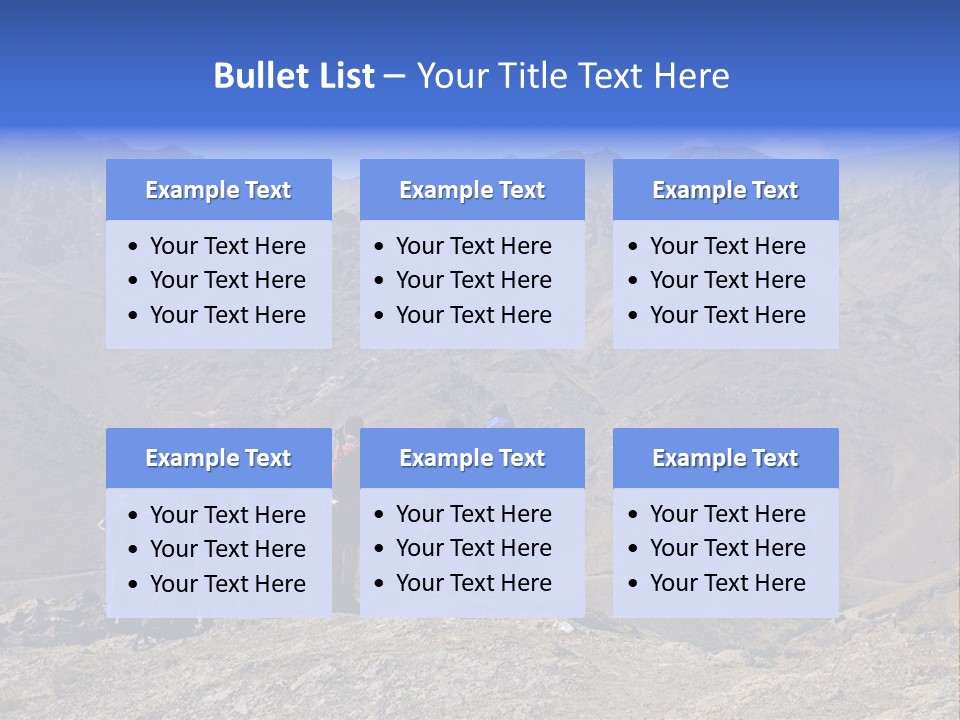 Hiking Amazing Background Landscape PowerPoint Template