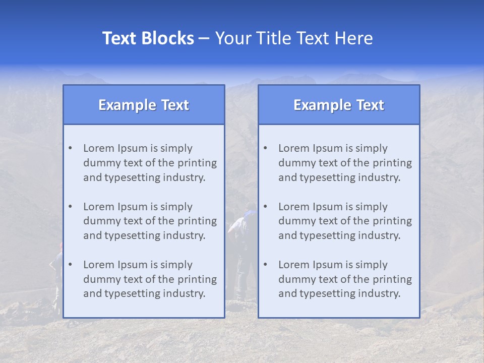 Hiking Amazing Background Landscape PowerPoint Template