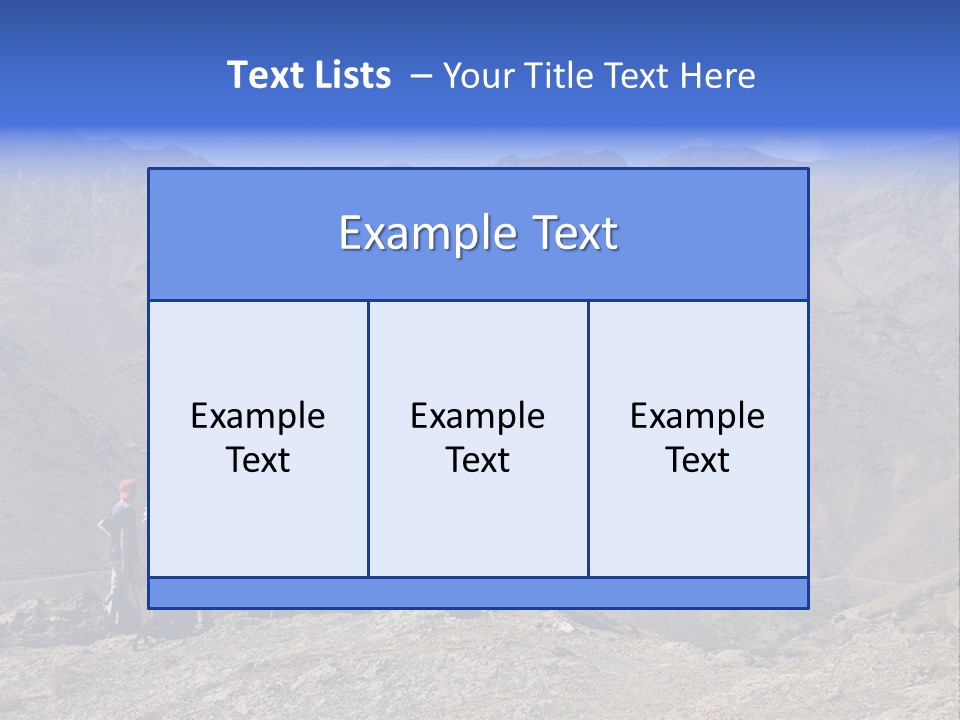 Hiking Amazing Background Landscape PowerPoint Template