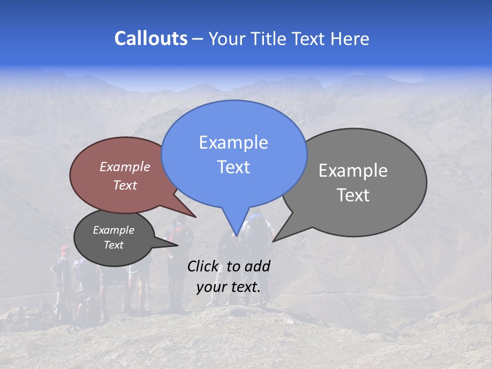Hiking Amazing Background Landscape PowerPoint Template
