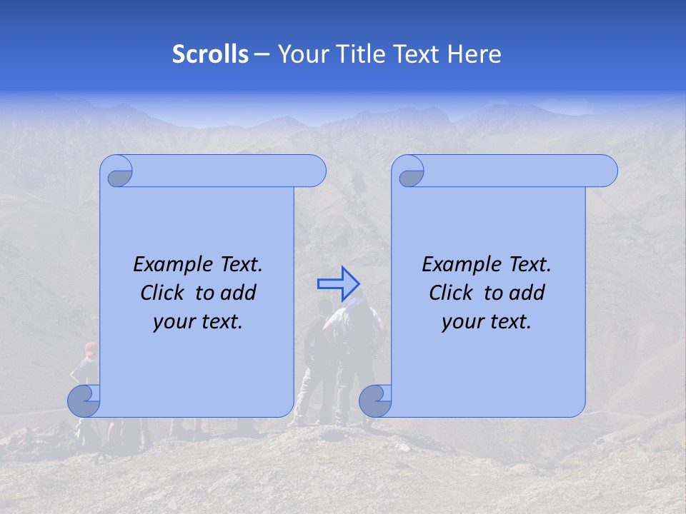 Hiking Amazing Background Landscape PowerPoint Template