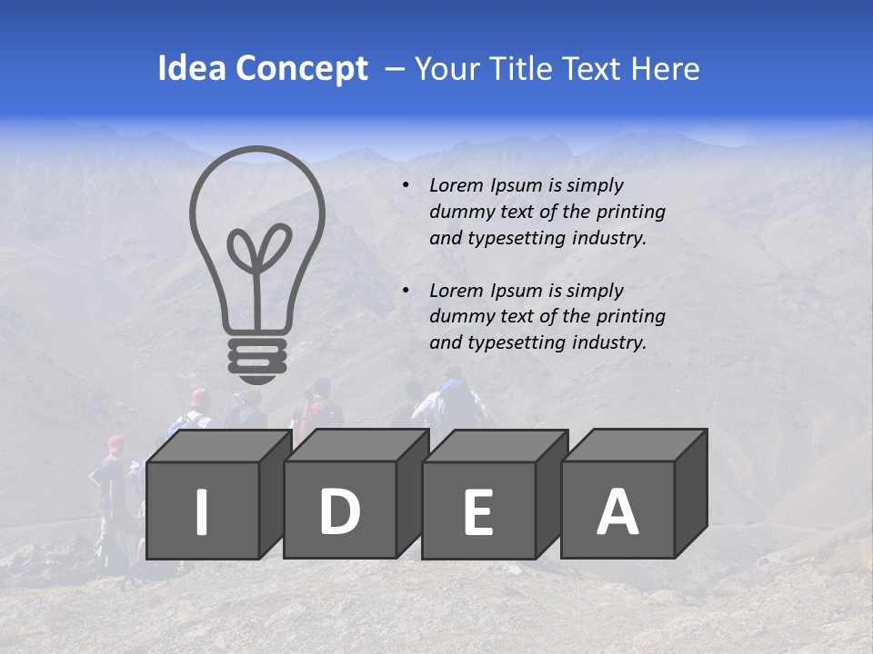 Hiking Amazing Background Landscape PowerPoint Template