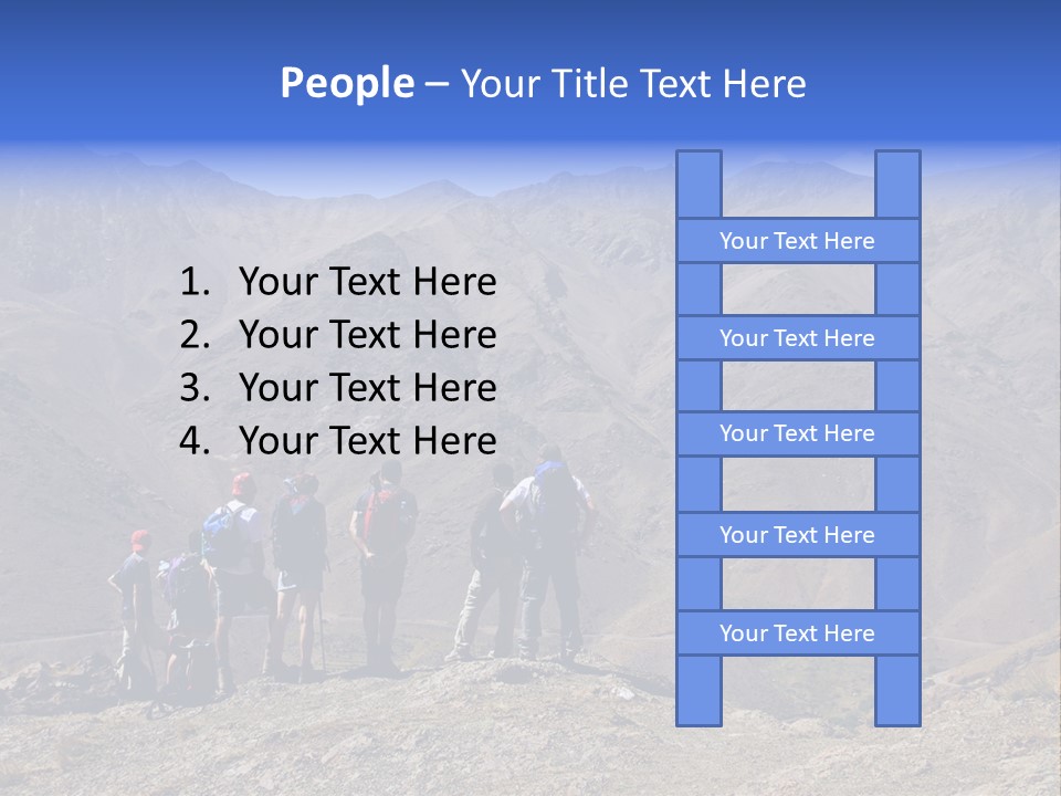 Hiking Amazing Background Landscape PowerPoint Template