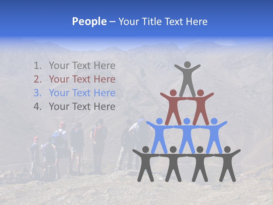 Hiking Amazing Background Landscape PowerPoint Template