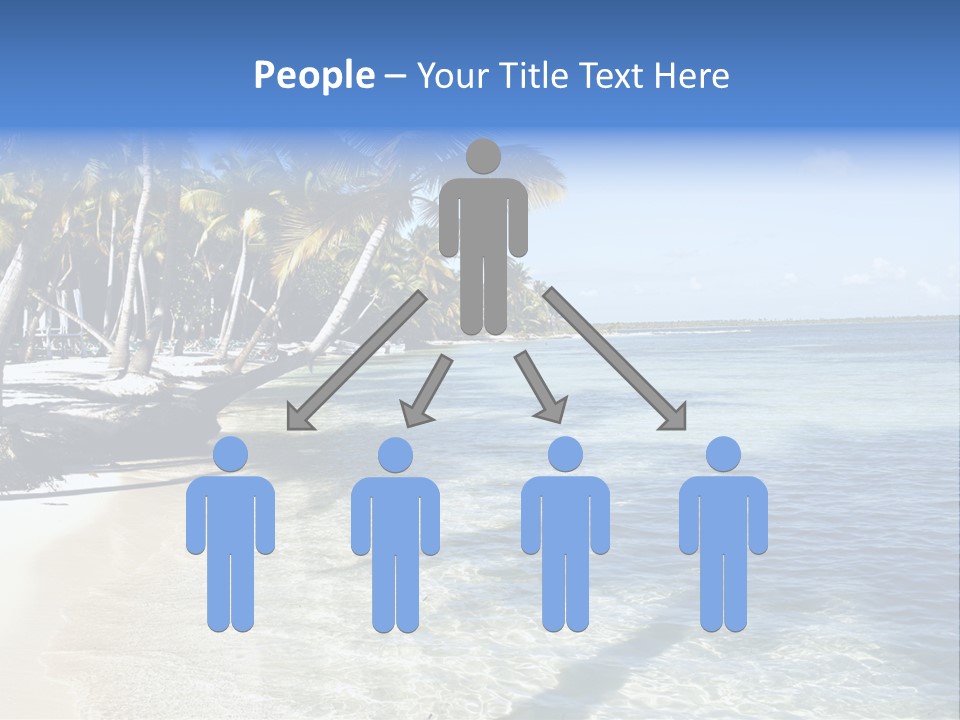 A Sandy Beach With Palm Trees And Water PowerPoint Template