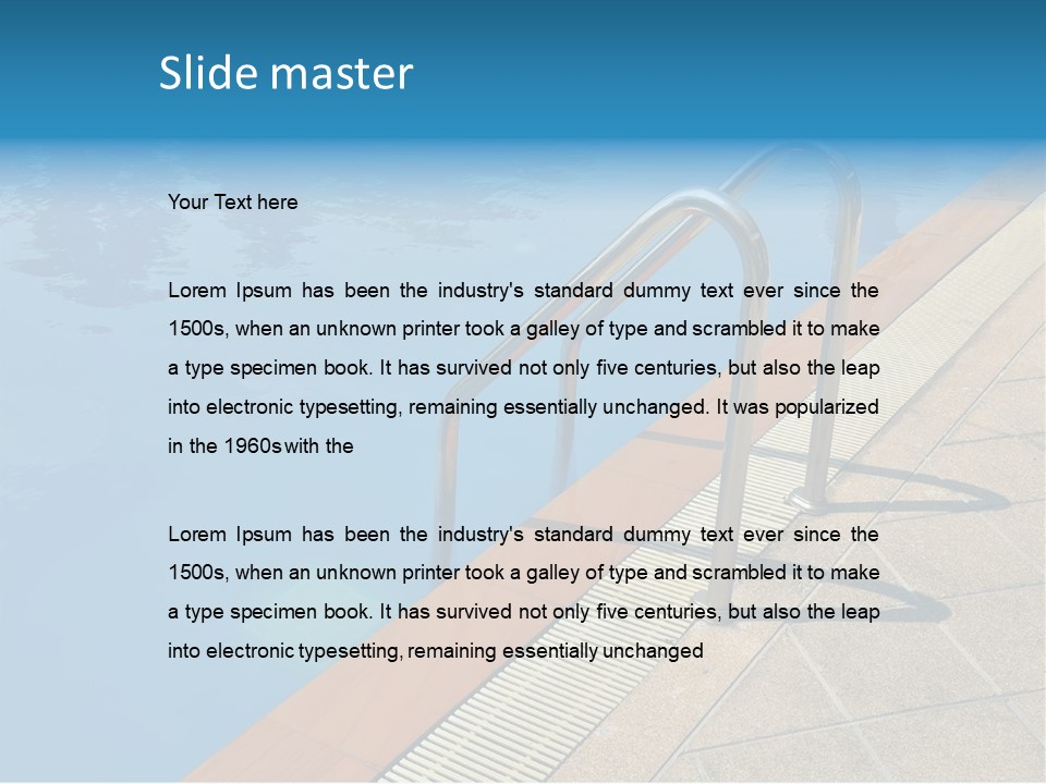 Water Bright Summer PowerPoint Template