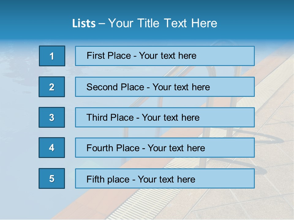 Water Bright Summer PowerPoint Template