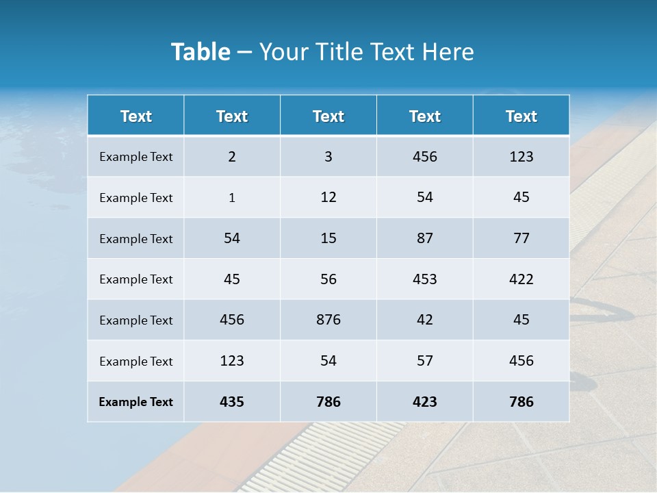 Water Bright Summer PowerPoint Template