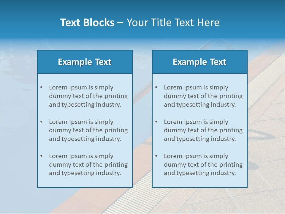 Water Bright Summer PowerPoint Template