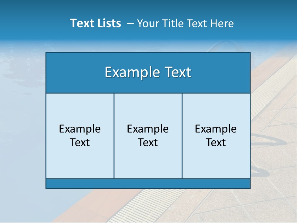 Water Bright Summer PowerPoint Template