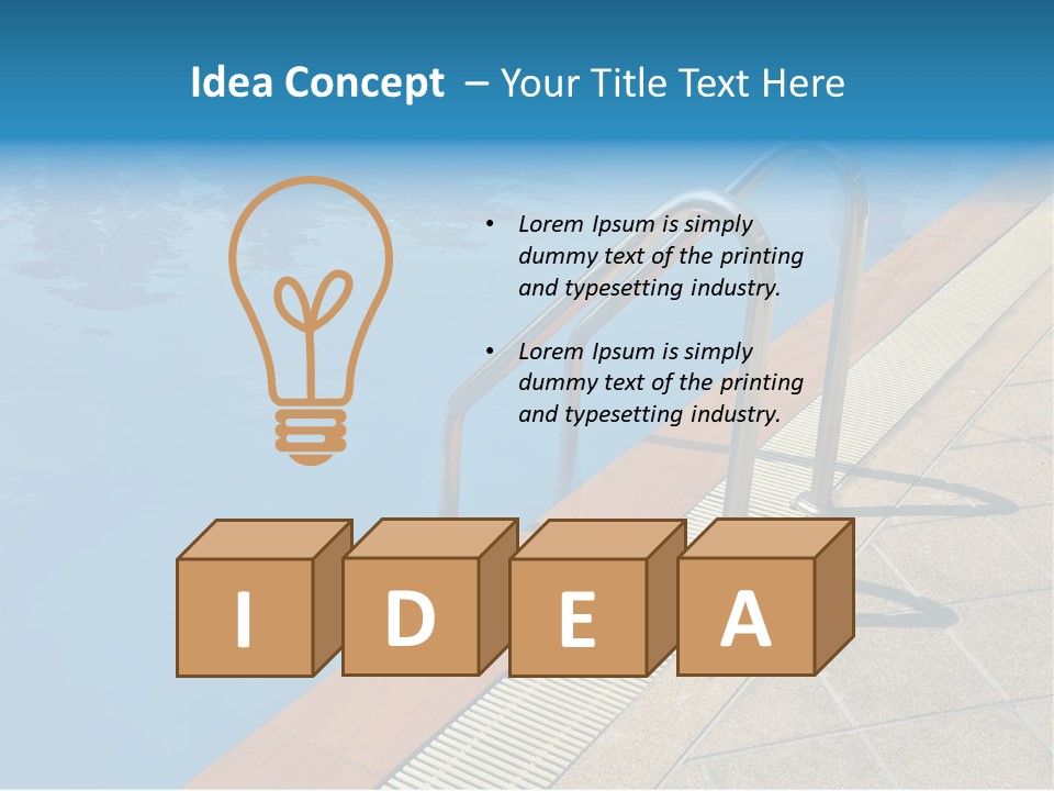 Water Bright Summer PowerPoint Template