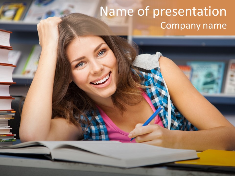 Friendly College Sitting PowerPoint Template