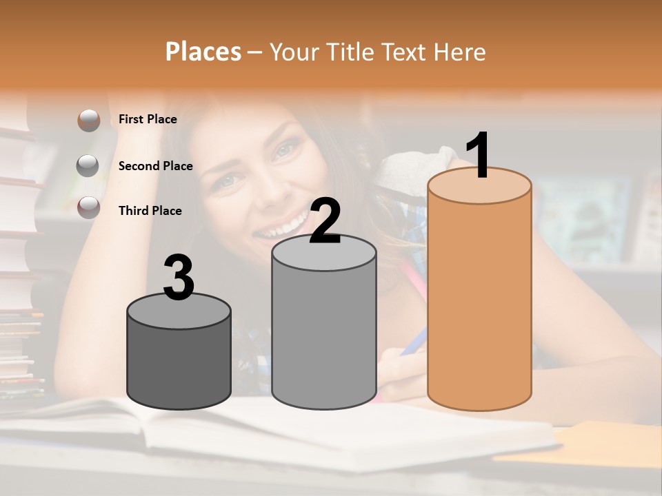 Friendly College Sitting PowerPoint Template