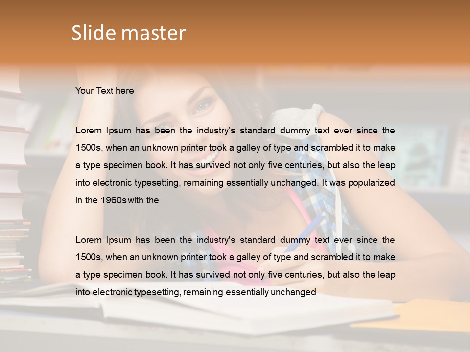 Friendly College Sitting PowerPoint Template