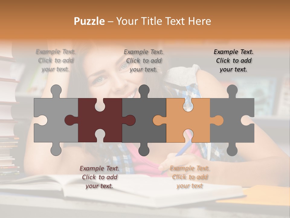 Friendly College Sitting PowerPoint Template