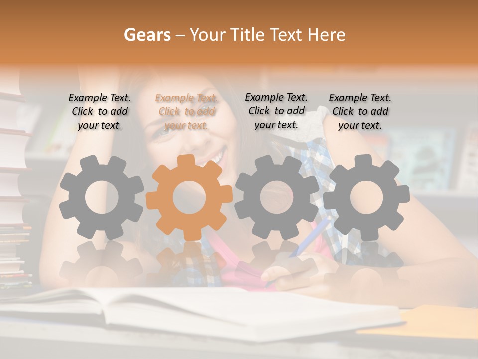 Friendly College Sitting PowerPoint Template