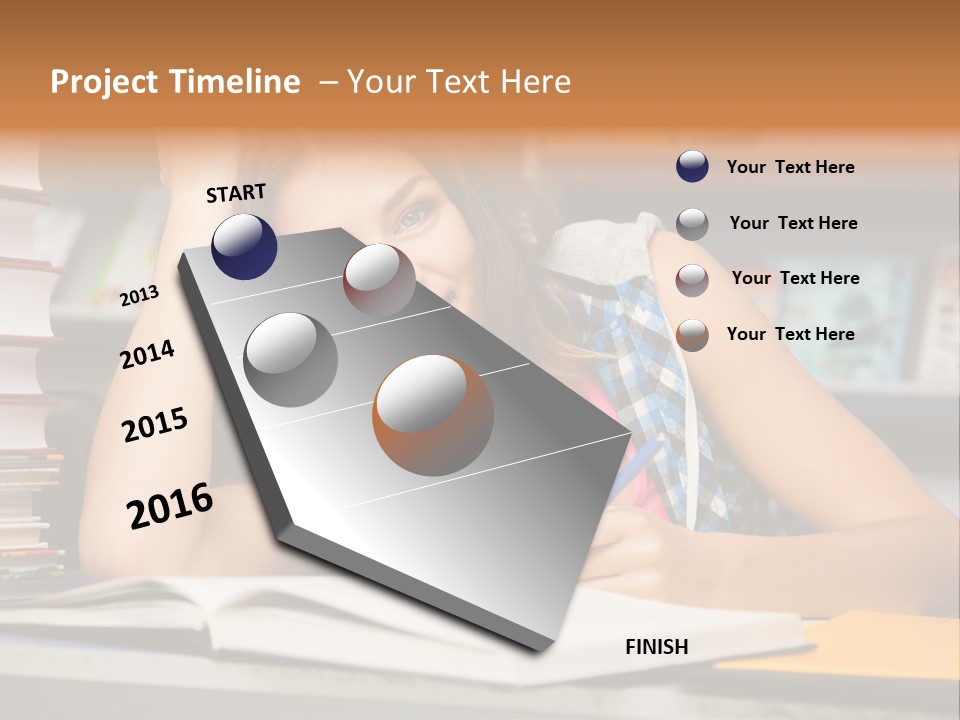 Friendly College Sitting PowerPoint Template