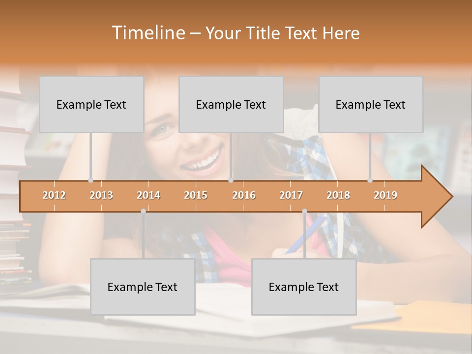 Friendly College Sitting PowerPoint Template