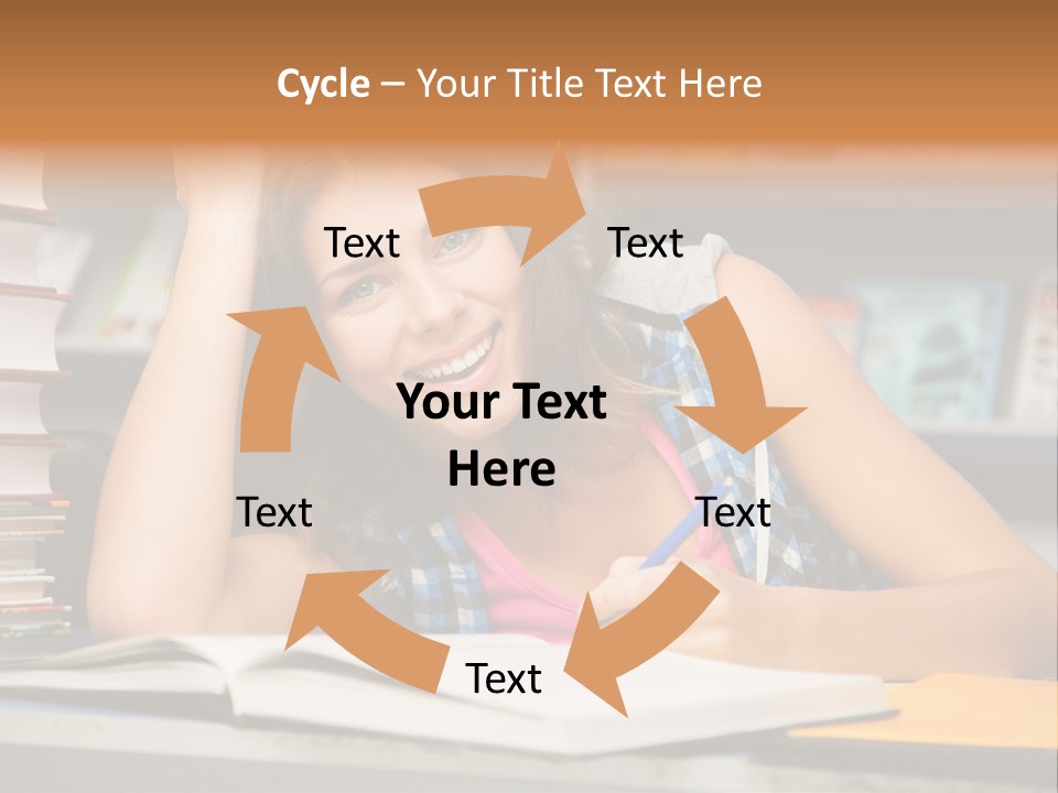 Friendly College Sitting PowerPoint Template