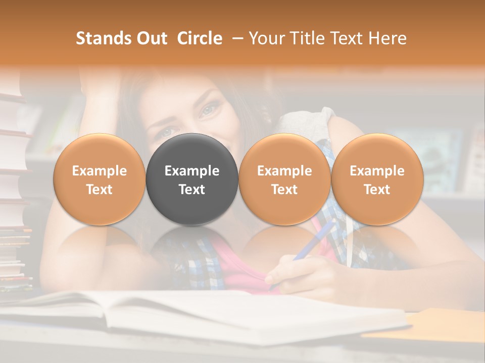 Friendly College Sitting PowerPoint Template
