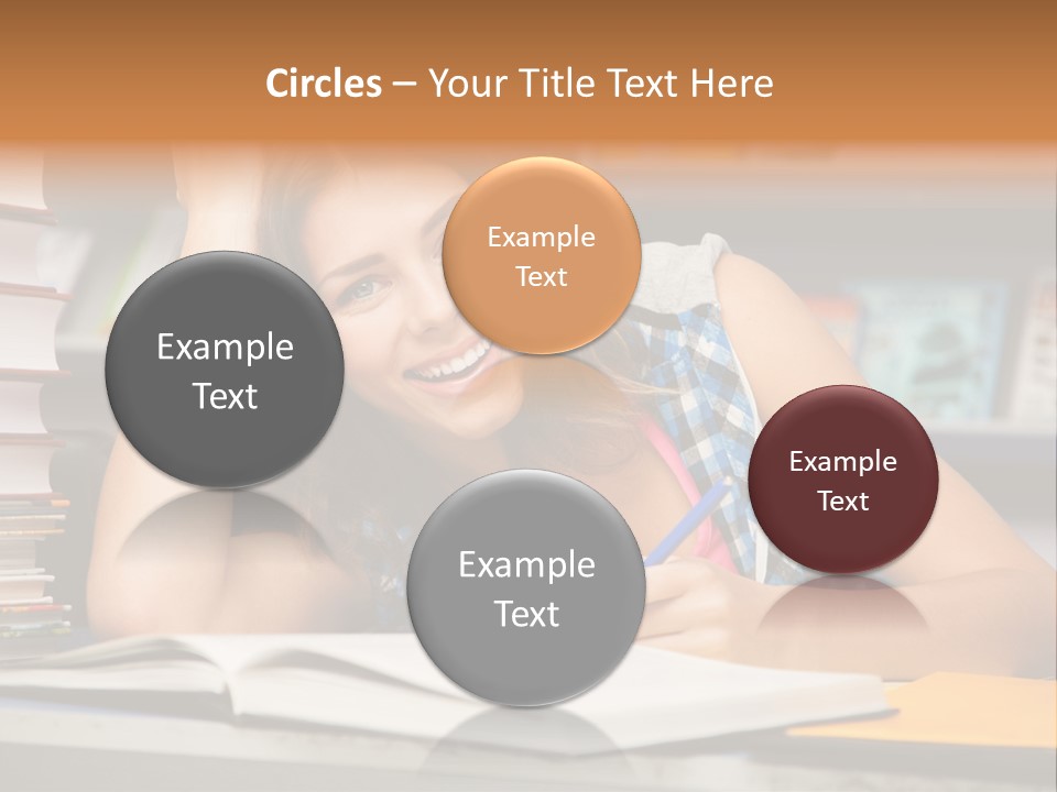 Friendly College Sitting PowerPoint Template