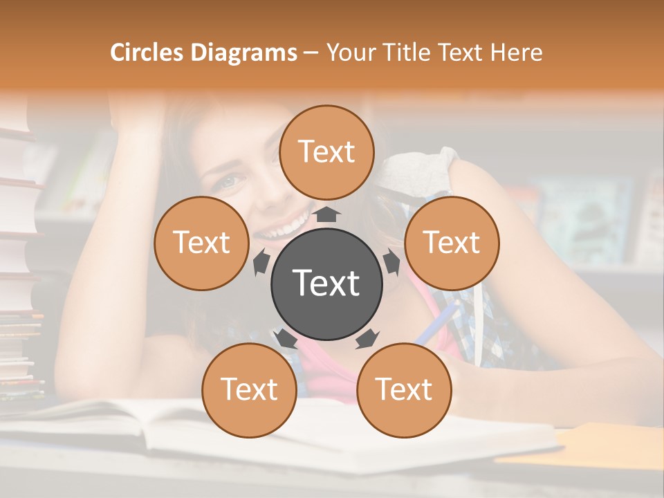 Friendly College Sitting PowerPoint Template