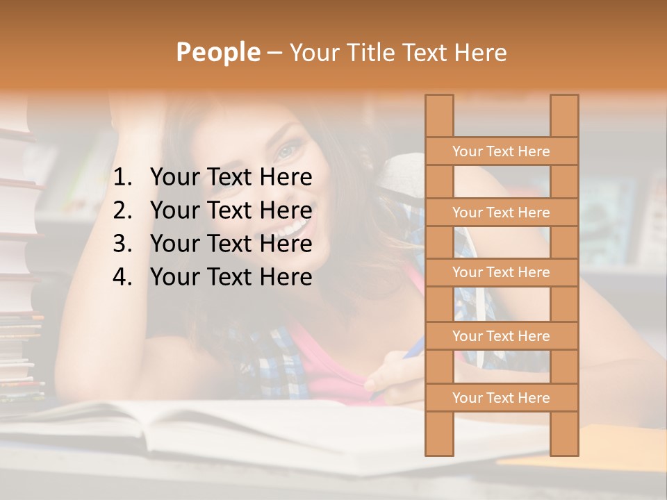 Friendly College Sitting PowerPoint Template