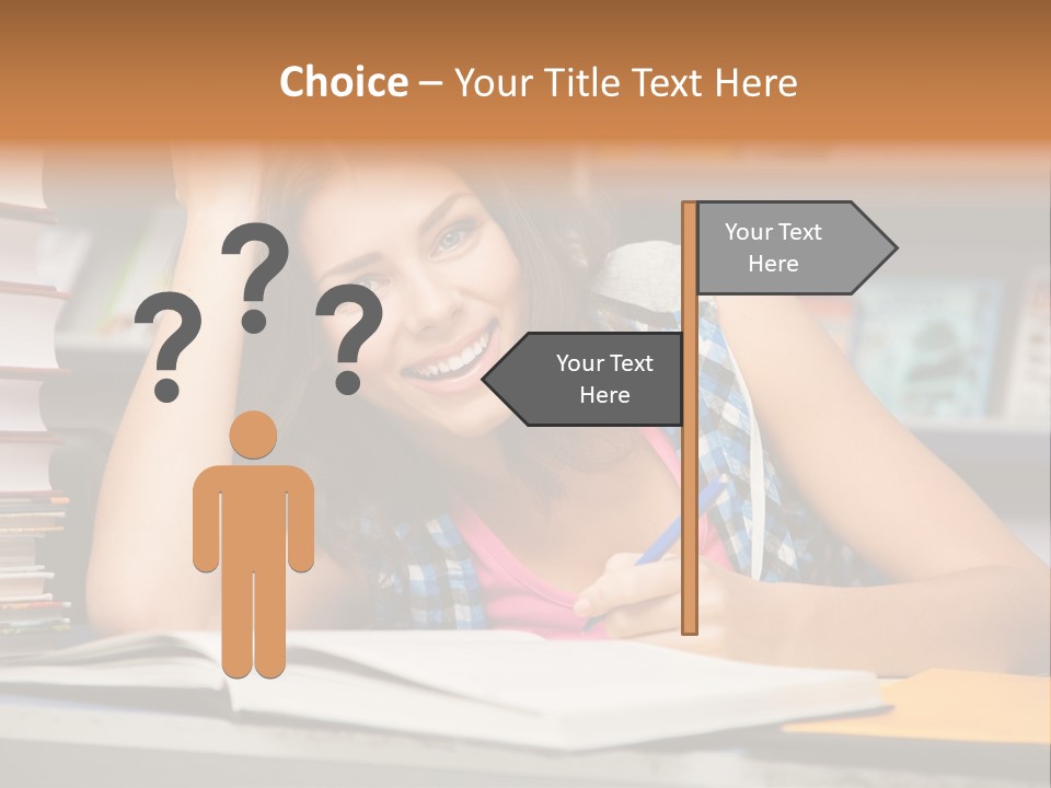 Friendly College Sitting PowerPoint Template