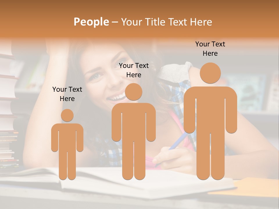 Friendly College Sitting PowerPoint Template