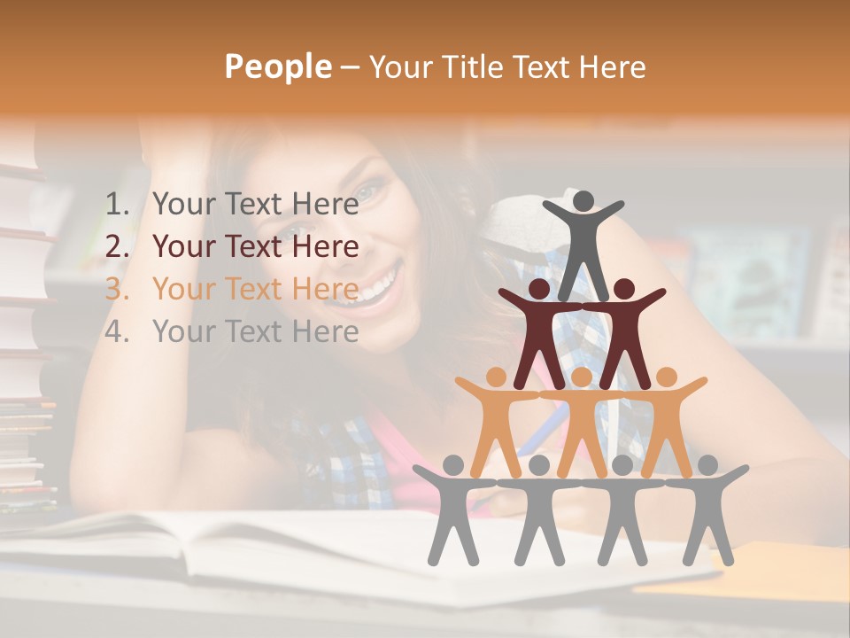 Friendly College Sitting PowerPoint Template