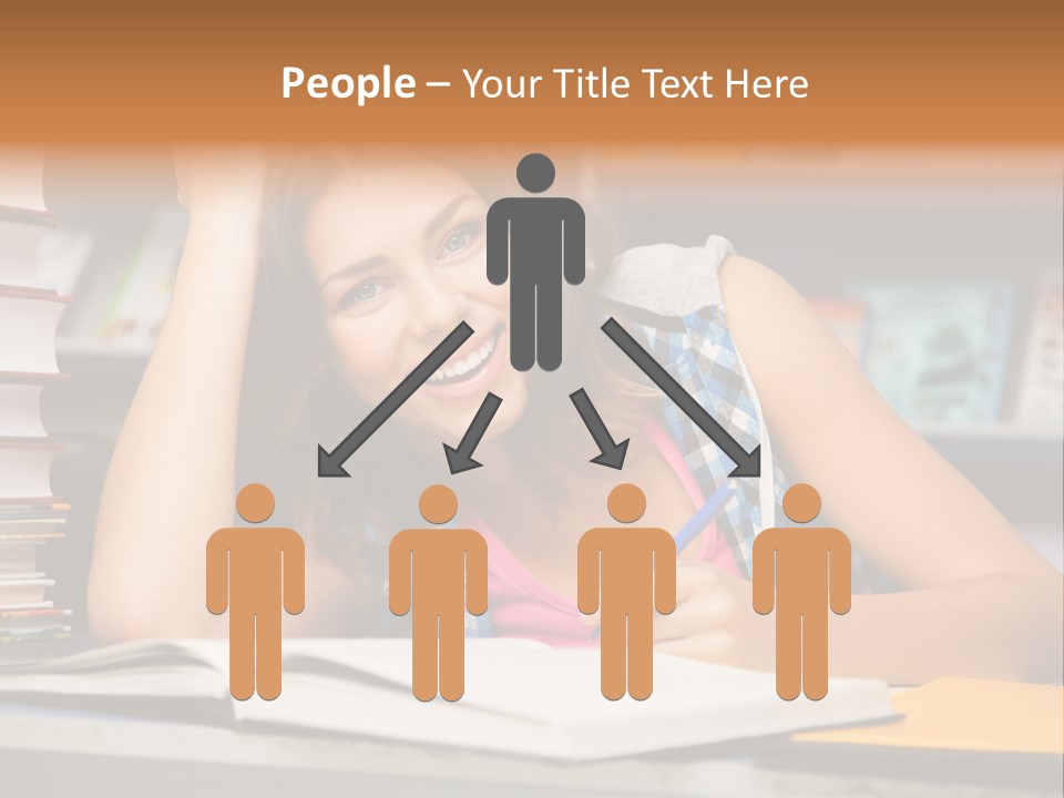 Friendly College Sitting PowerPoint Template