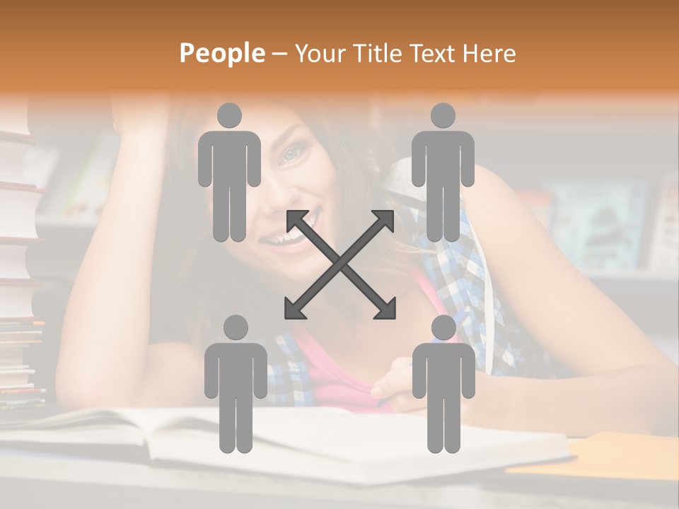 Friendly College Sitting PowerPoint Template