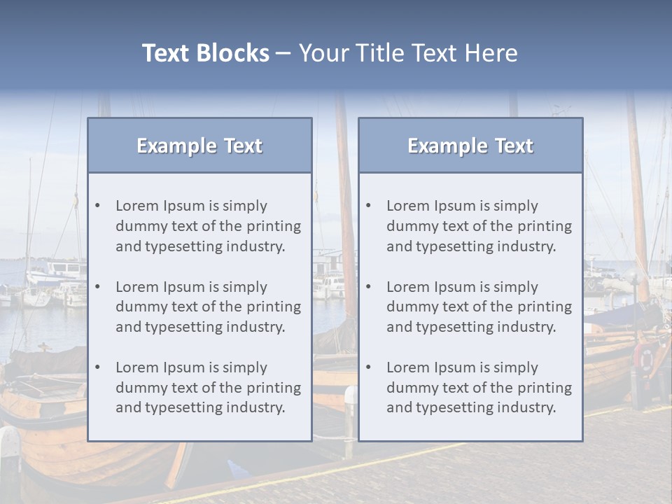 Dock Holiday Marina PowerPoint Template