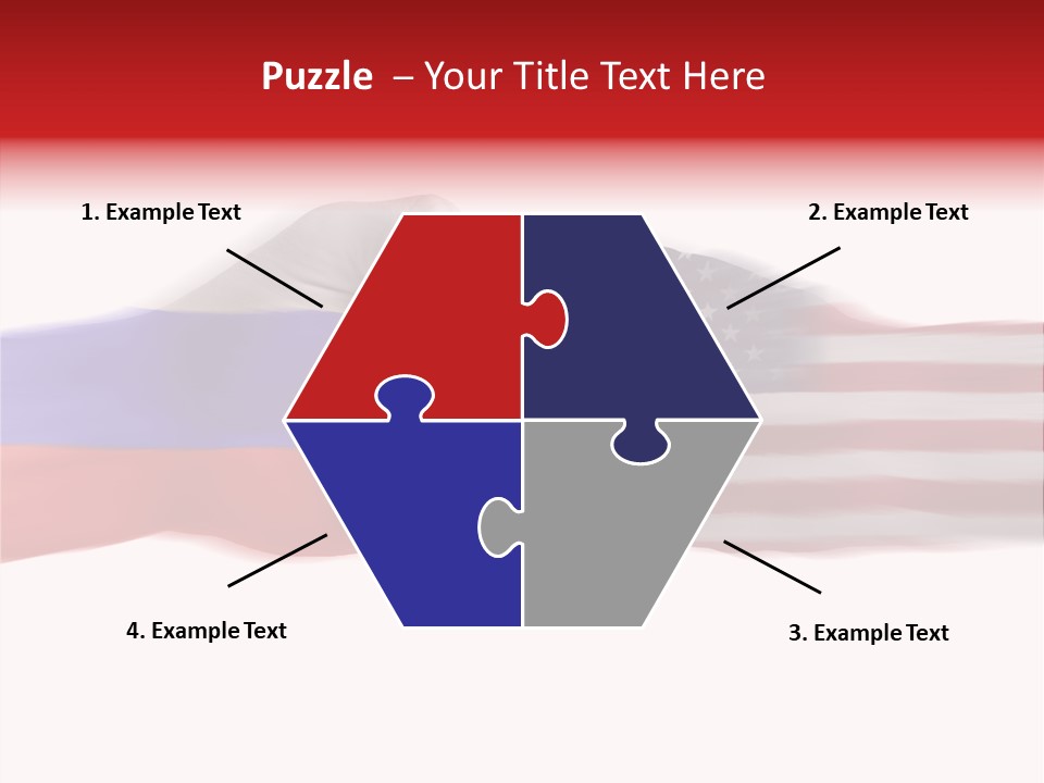 Russia Vs Usa Flag World PowerPoint Template