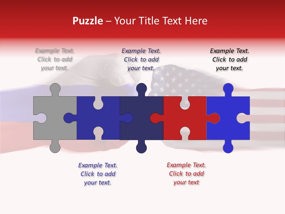 Russia Vs Usa Flag World PowerPoint Template