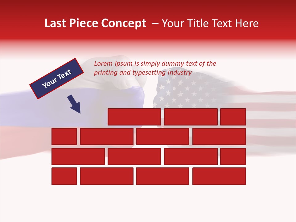 Russia Vs Usa Flag World PowerPoint Template