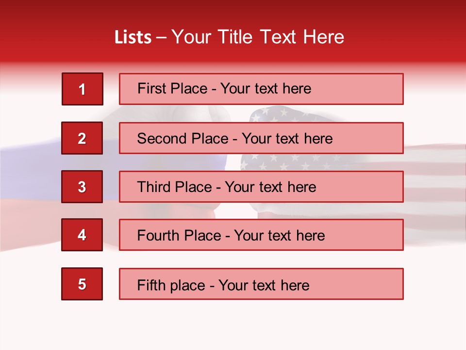 Russia Vs Usa Flag World PowerPoint Template