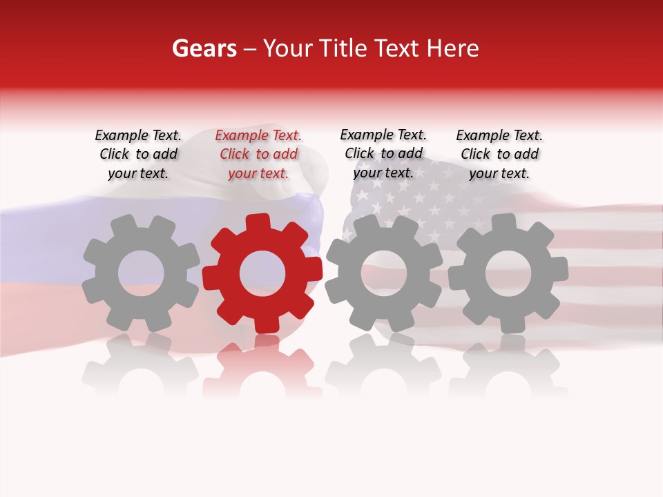 Russia Vs Usa Flag World PowerPoint Template