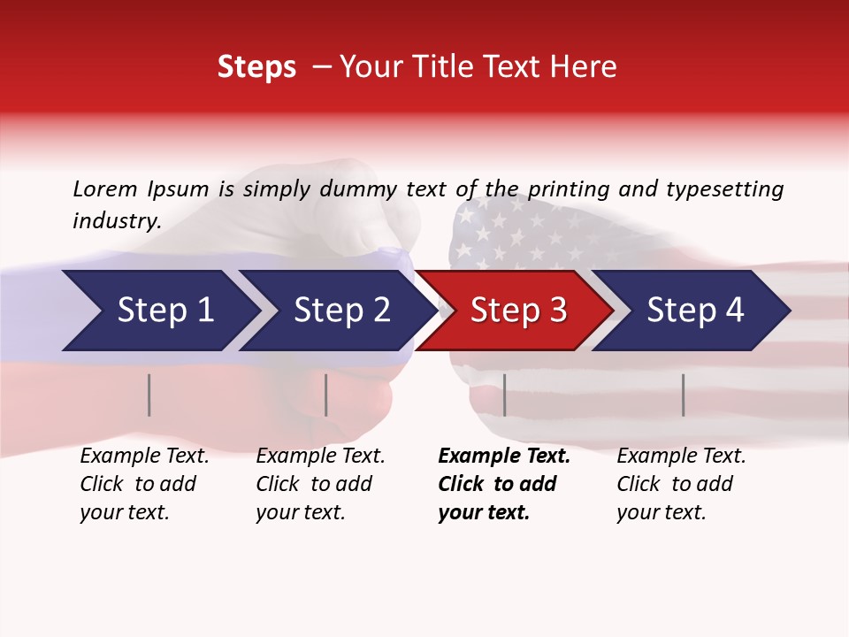 Russia Vs Usa Flag World PowerPoint Template