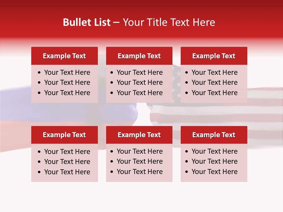 Russia Vs Usa Flag World PowerPoint Template