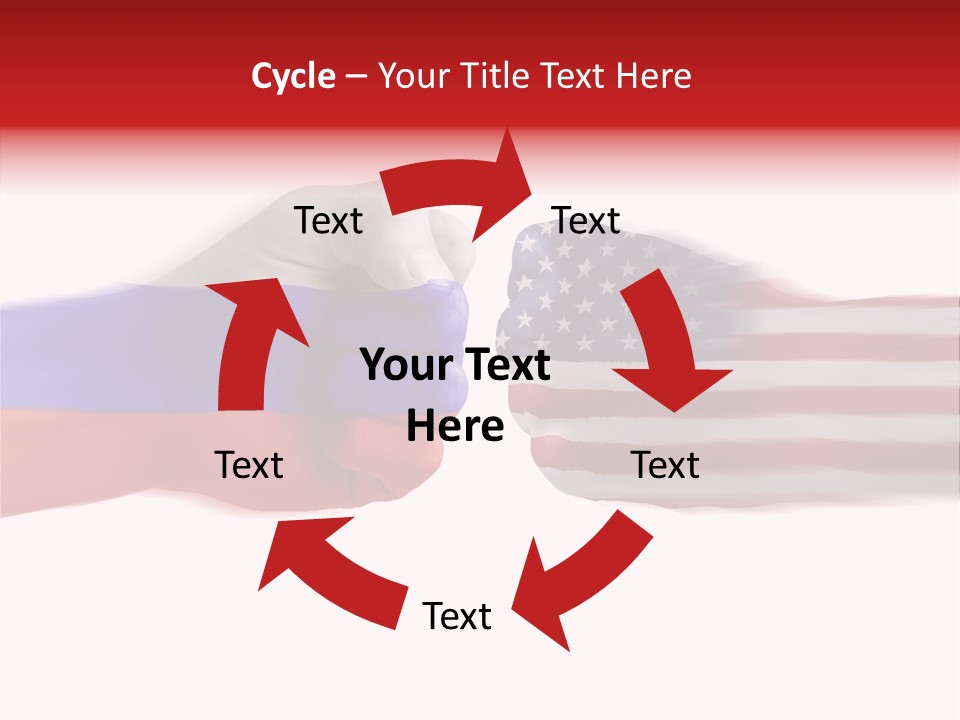 Russia Vs Usa Flag World PowerPoint Template