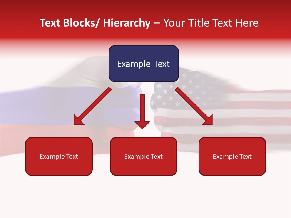 Russia Vs Usa Flag World PowerPoint Template