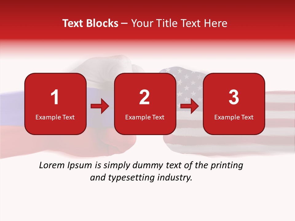 Russia Vs Usa Flag World PowerPoint Template