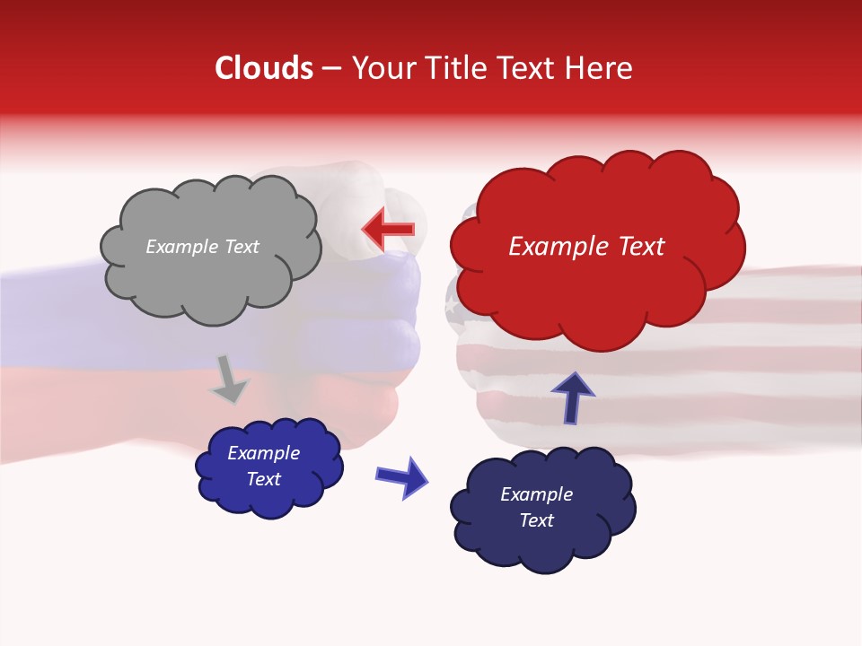 Russia Vs Usa Flag World PowerPoint Template