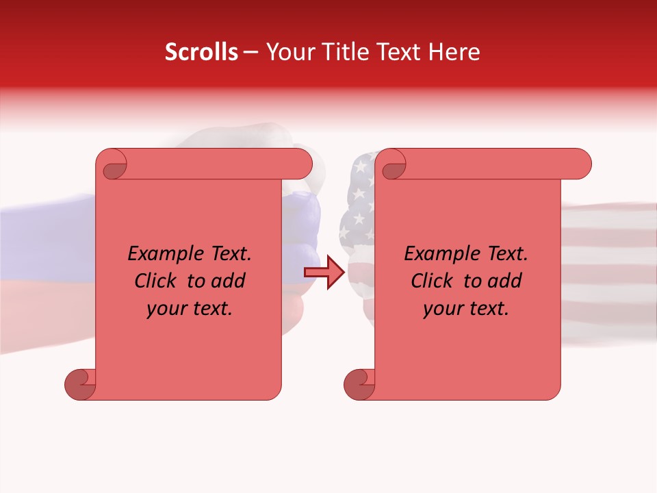Russia Vs Usa Flag World PowerPoint Template