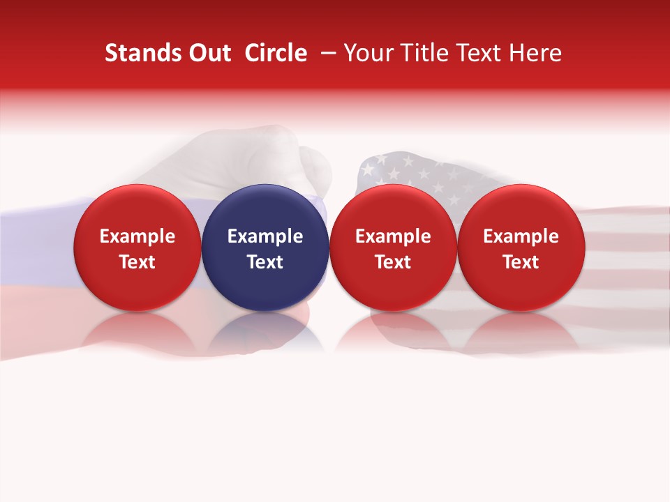 Russia Vs Usa Flag World PowerPoint Template