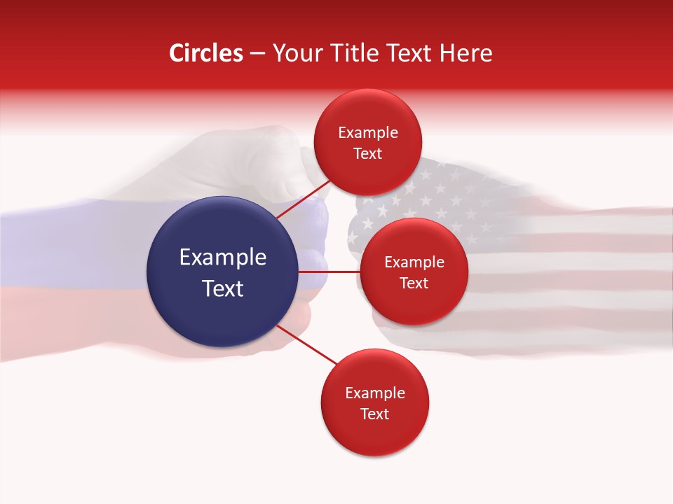 Russia Vs Usa Flag World PowerPoint Template