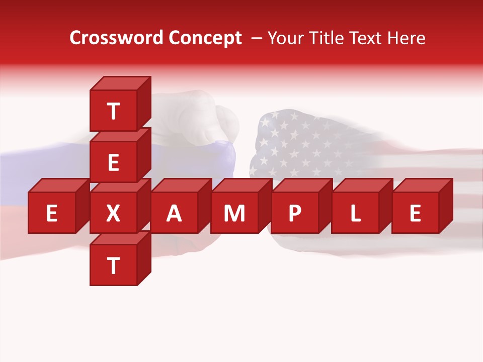 Russia Vs Usa Flag World PowerPoint Template